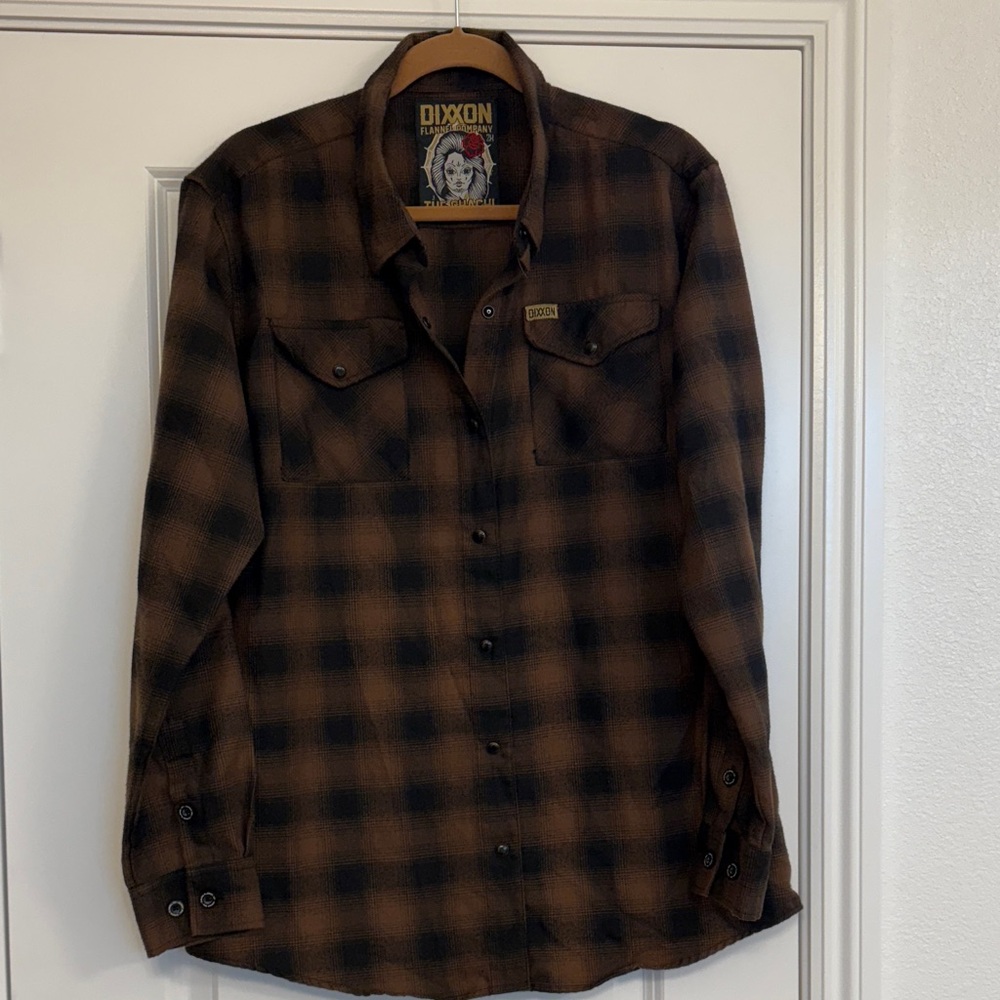 DIXXON Brown and Black Plaid Jacket